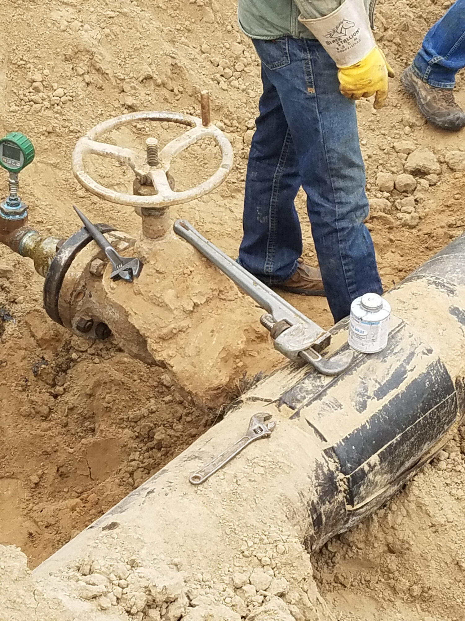 buried-valve-brought-above-ground